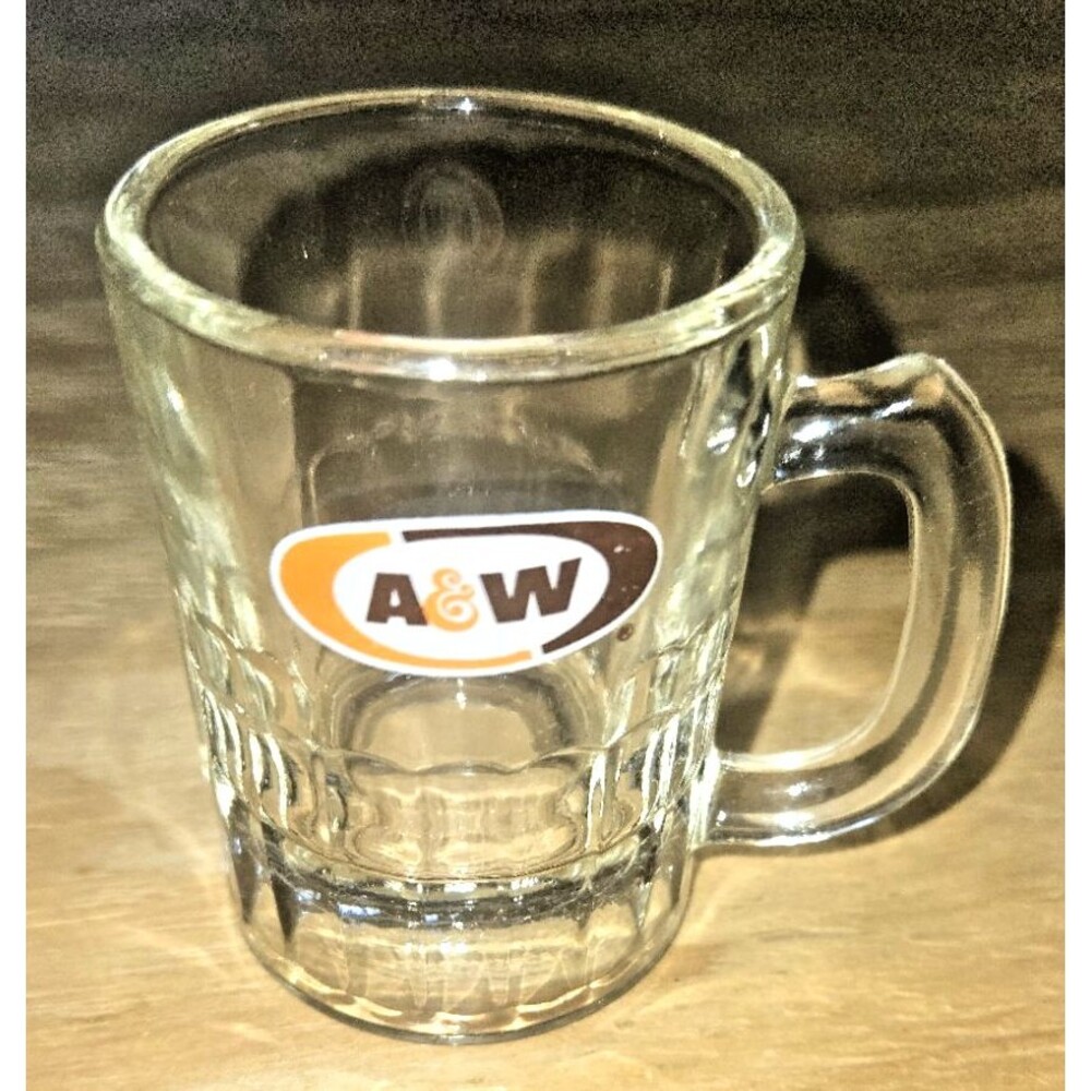 Vintage A&W Root Beer Mini Mug Oval Logo 3" Tall no chips or cracks restaurant